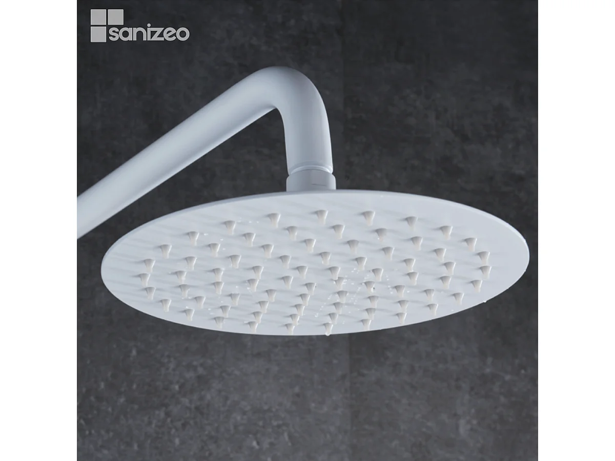 Colonne de Douche avec Mitigeur Thermostatique blanc mat anti-calcaire - Design Moderne - KENT IMEX
