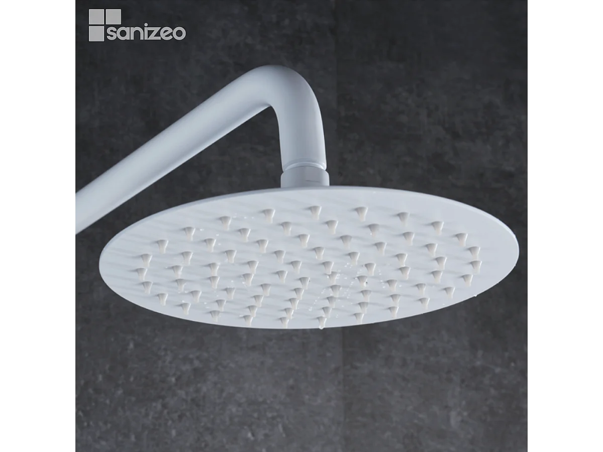 Colonne de Douche avec Mitigeur Thermostatique blanc mat anti-calcaire - Design Moderne - KENT IMEX