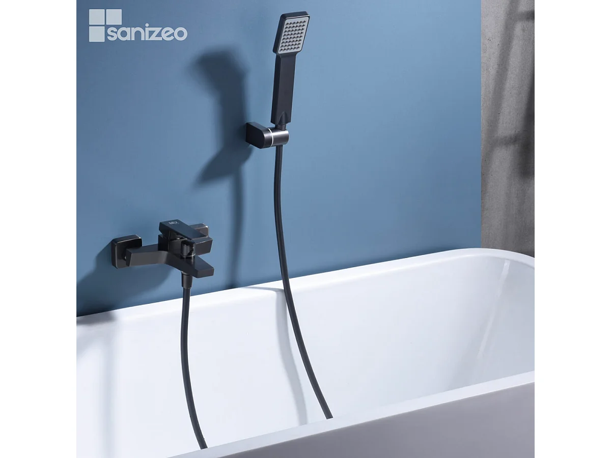 Ensemble Bain/Douche Anti-Calcaire Black Gun Métal ART BDAR025-4BGM