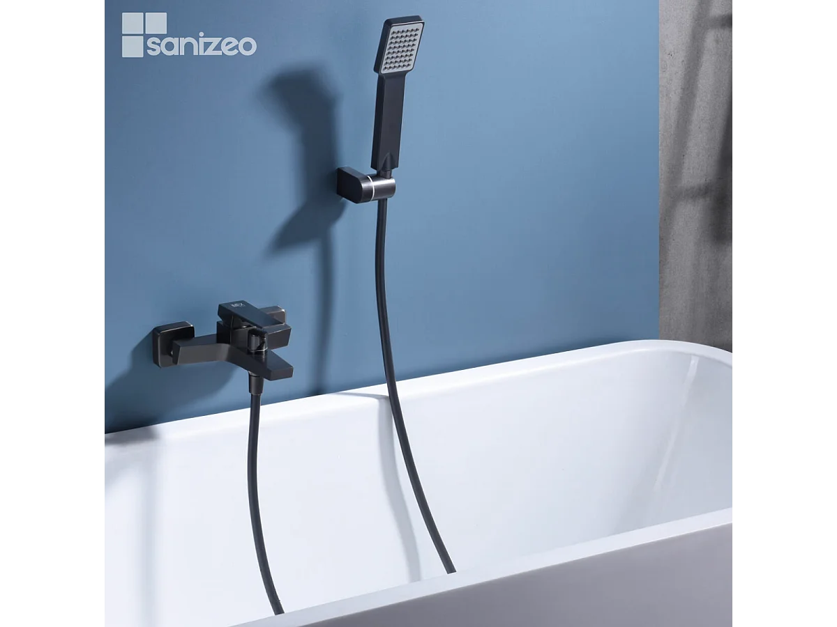 Ensemble Bain/Douche Anti-Calcaire Black Gun Métal ART BDAR025-4BGM