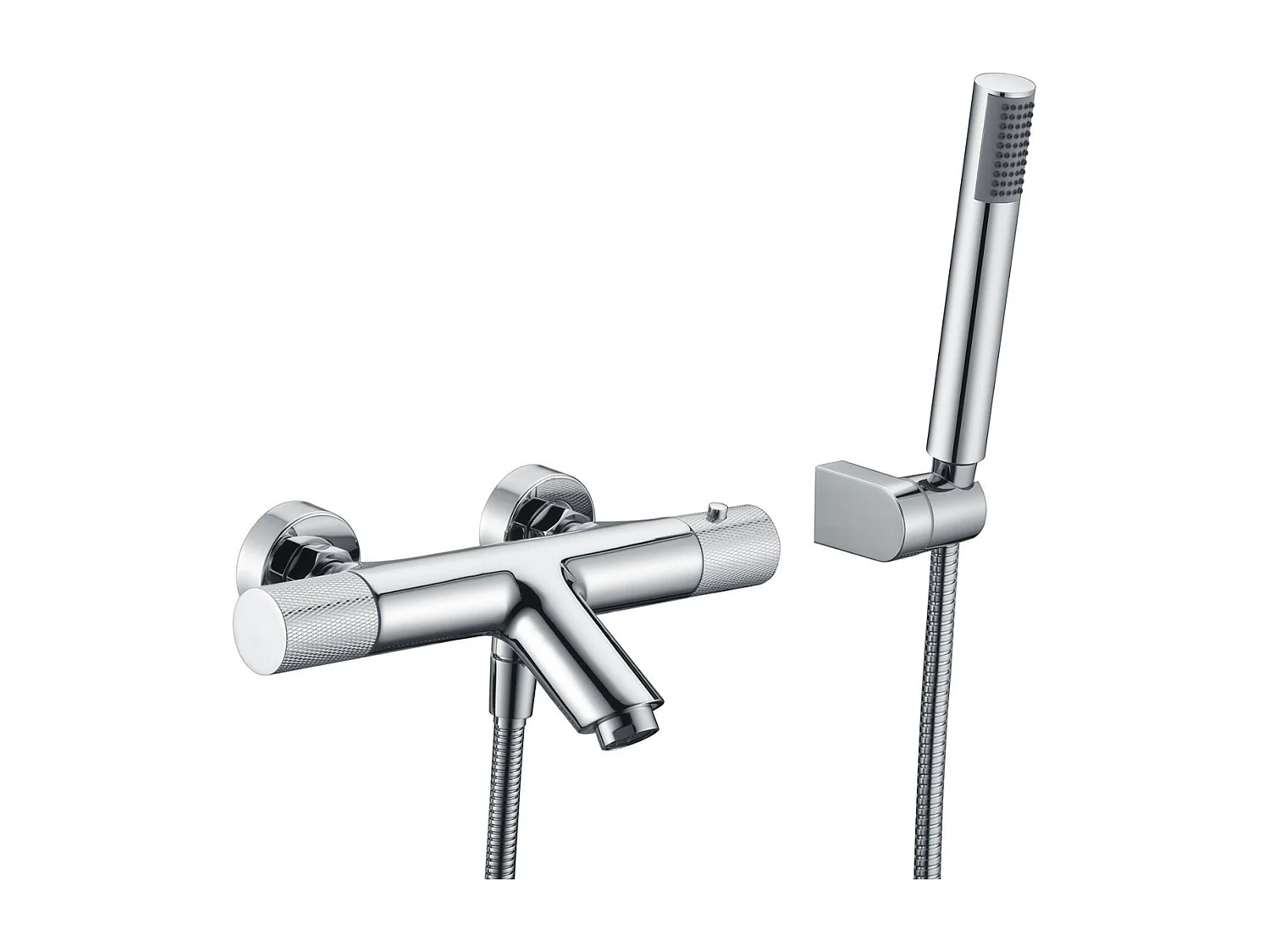 Ensemble Bain/Douche Anti-Calcaire Thermostatique Chrome LINE BTD038-4