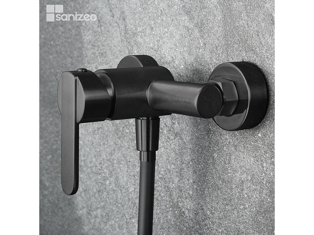 Ensemble Bain/Douche Anti-Calcaire Noir Mat ROMA BDR001-4NG