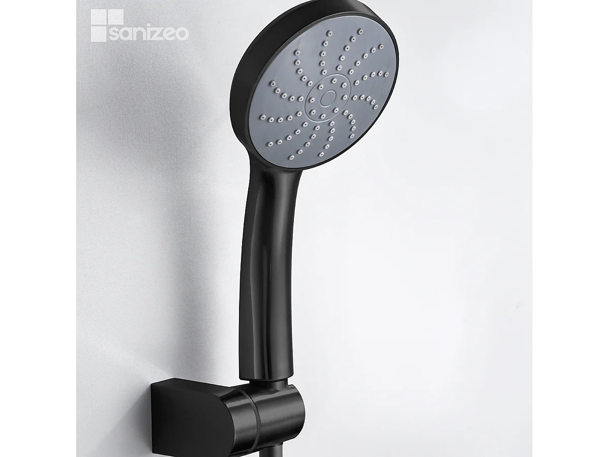 Ensemble Bain/Douche Anti-Calcaire Noir Mat ROMA BDR001-4NG