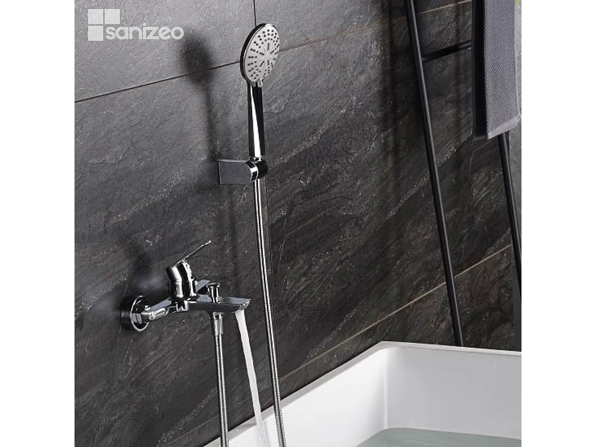 Ensemble Bain/Douche Anti-Calcaire Chrome BELGICA BDZ044-4