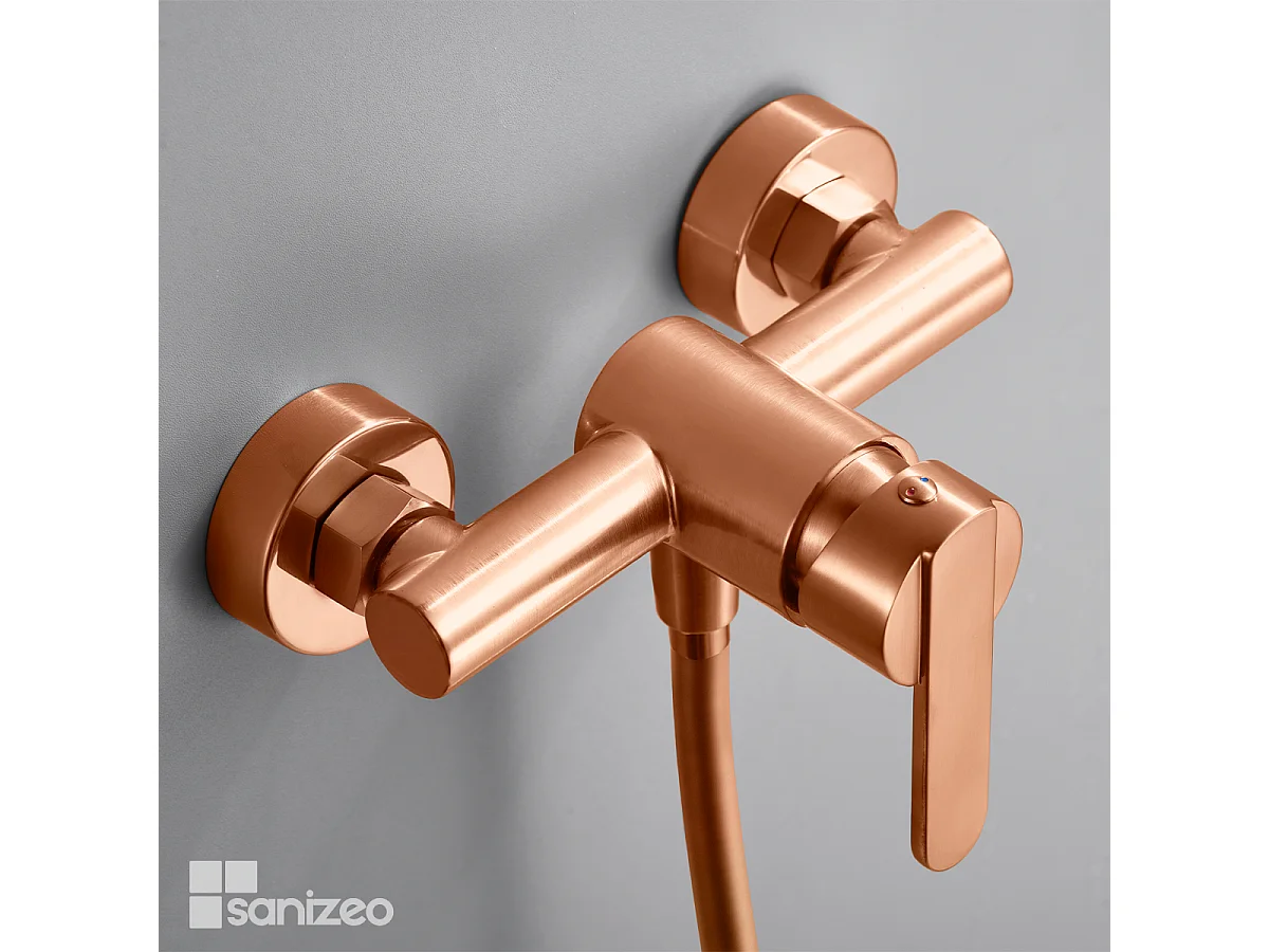 Ensemble Bain/Douche Anti-Calcaire Or Rose Cuivré ROMA BDR001-4ORC