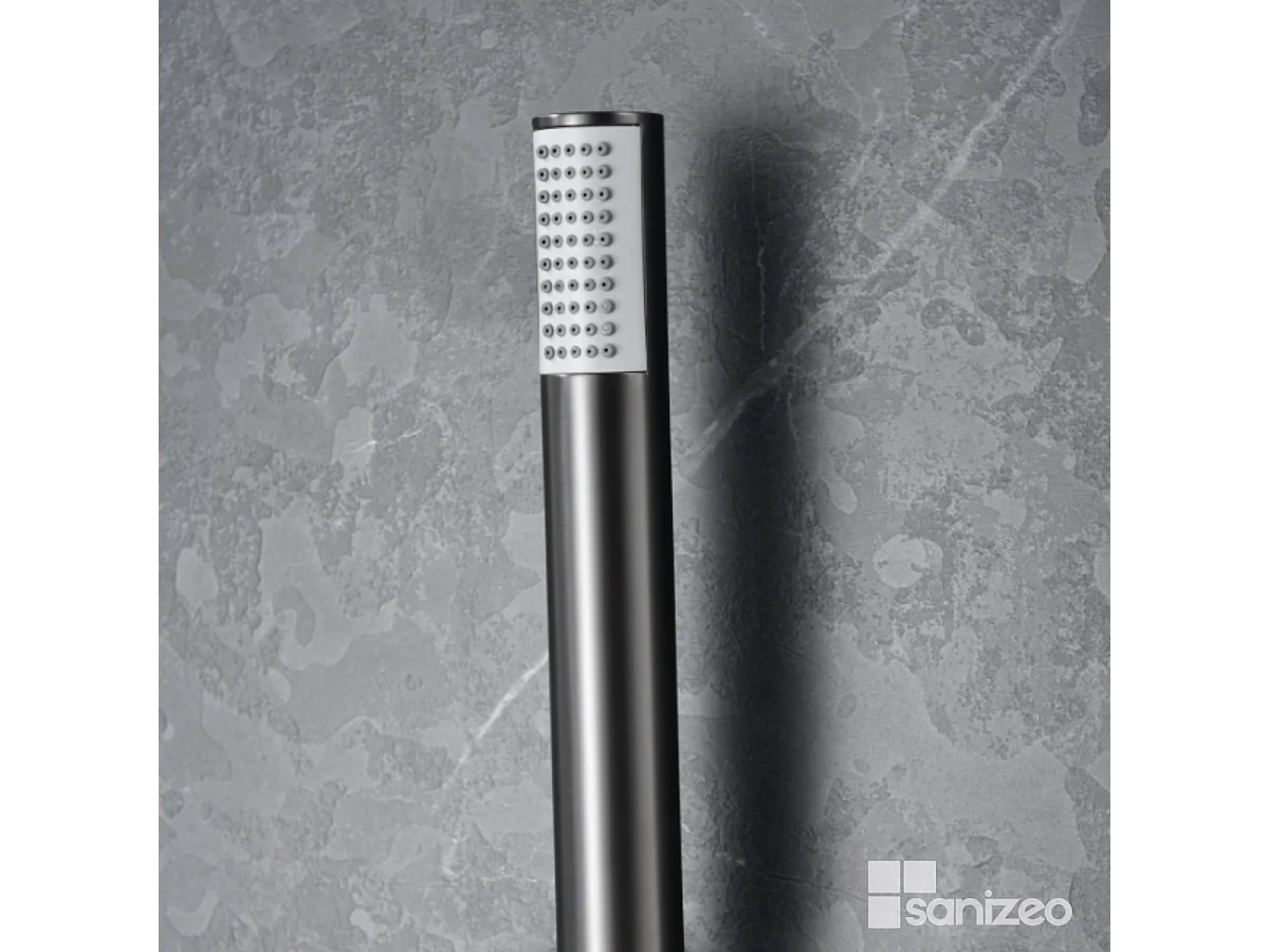 Ensemble Bain/Douche Thermostatique Anti-Calcaire Black Gun Métal GENOVA BDG053-4BGM