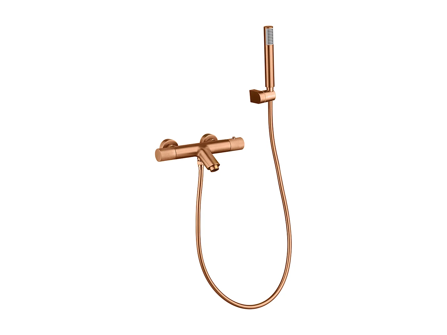 Ensemble Bain/Douche Anti-Calcaire Thermostatique Or Rose Cuivré LINE BTD038-4ORC