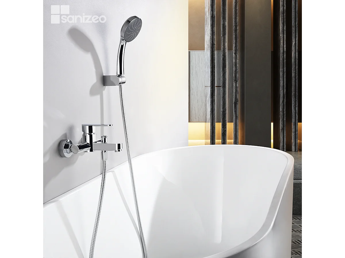 Ensemble Bain/Douche Anti-Calcaire Chrome ROMA BDR001-4
