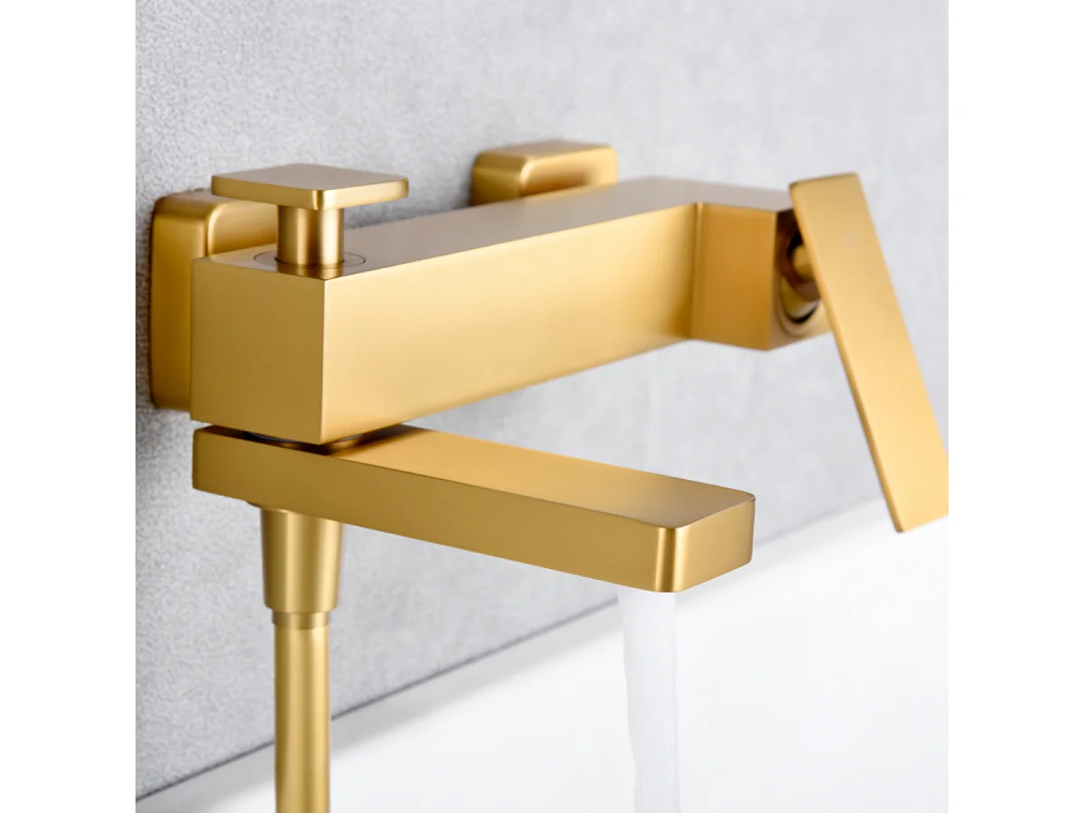 Ensemble Bain/Douche Anti-Calcaire Or Brossé PISA BDP048-4OC