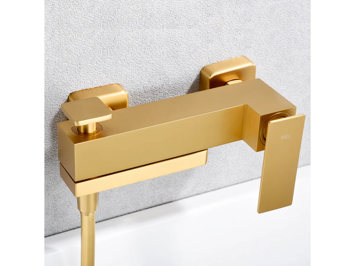 Ensemble Bain/Douche Anti-Calcaire Or Brossé PISA BDP048-4OC