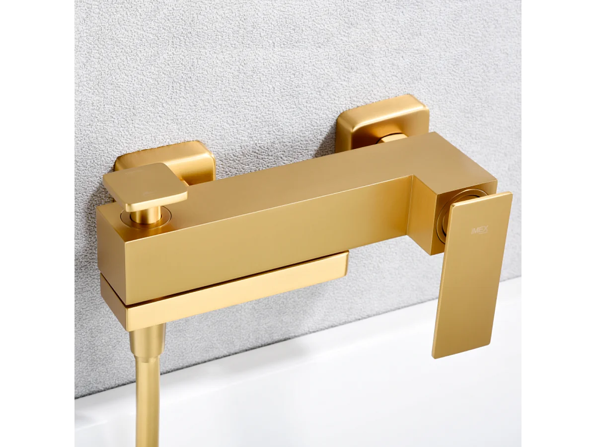 Ensemble Bain/Douche Anti-Calcaire Or Brossé PISA BDP048-4OC