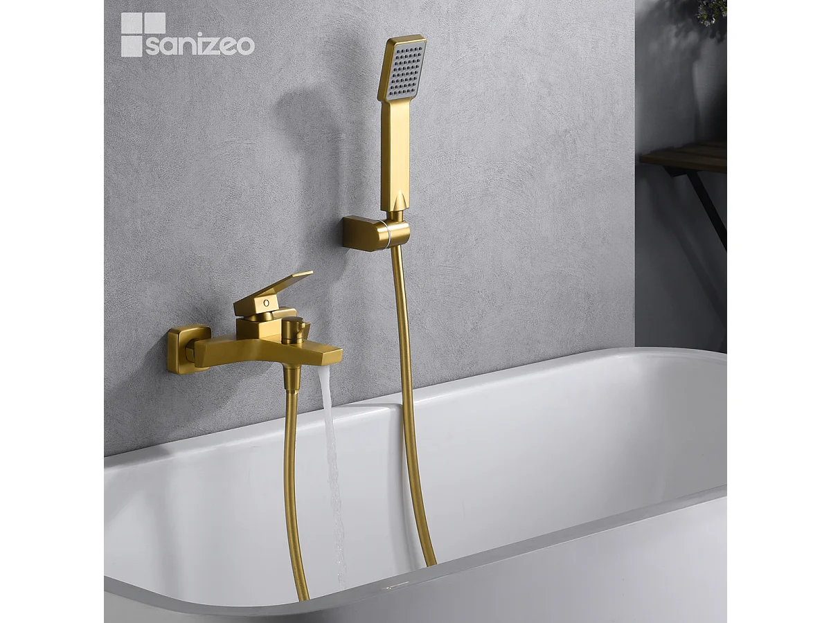 Ensemble Bain/Douche Anti-Calcaire Or Brossé ART BDAR025-4OC