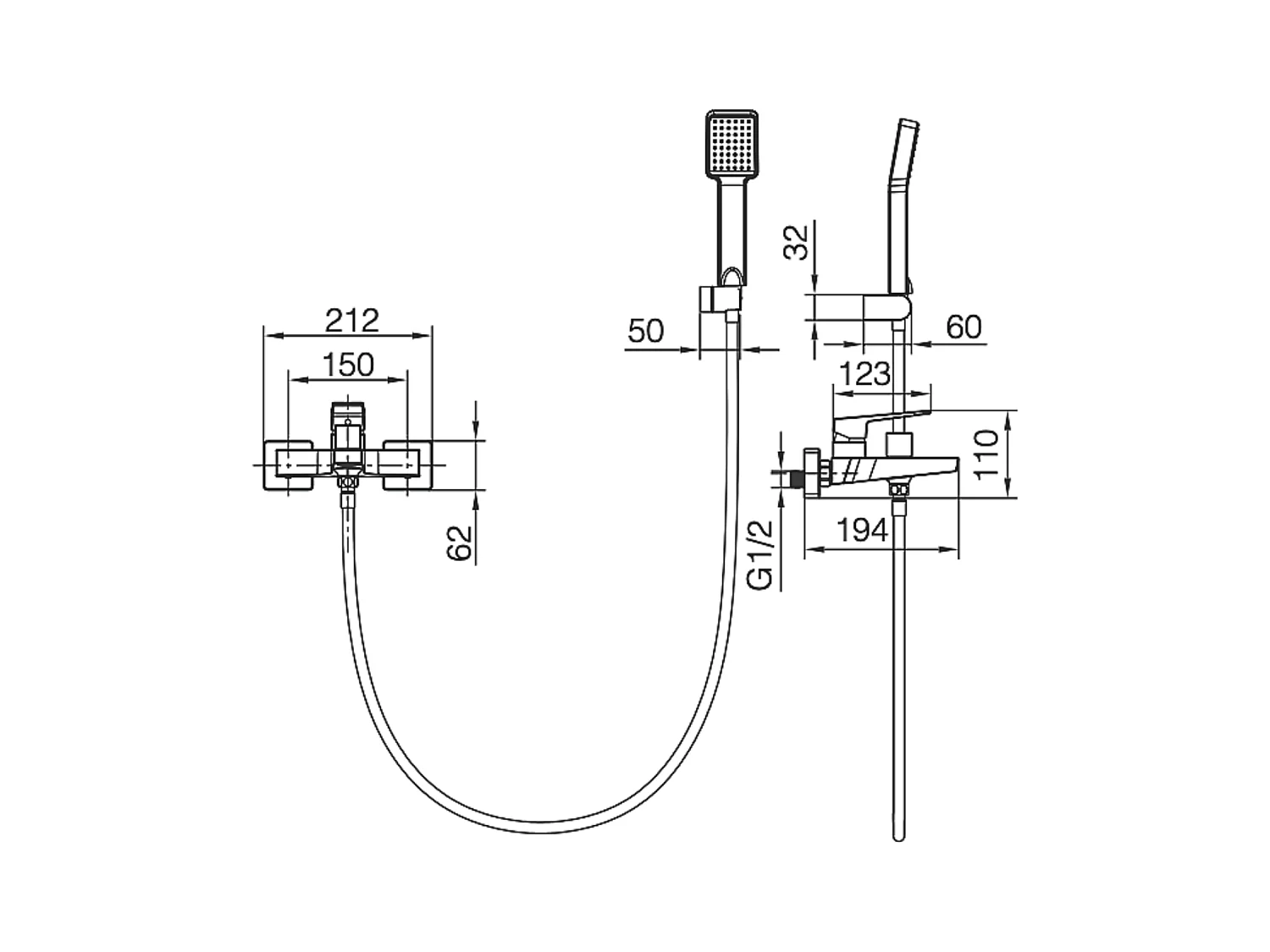 Ensemble Bain/Douche Anti-Calcaire Or Brossé ART BDAR025-4OC
