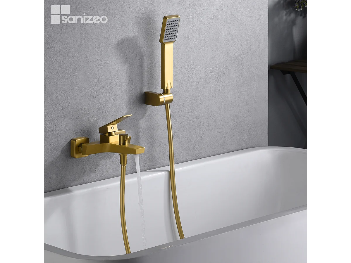 Ensemble Bain/Douche Anti-Calcaire Or Brossé ART BDAR025-4OC