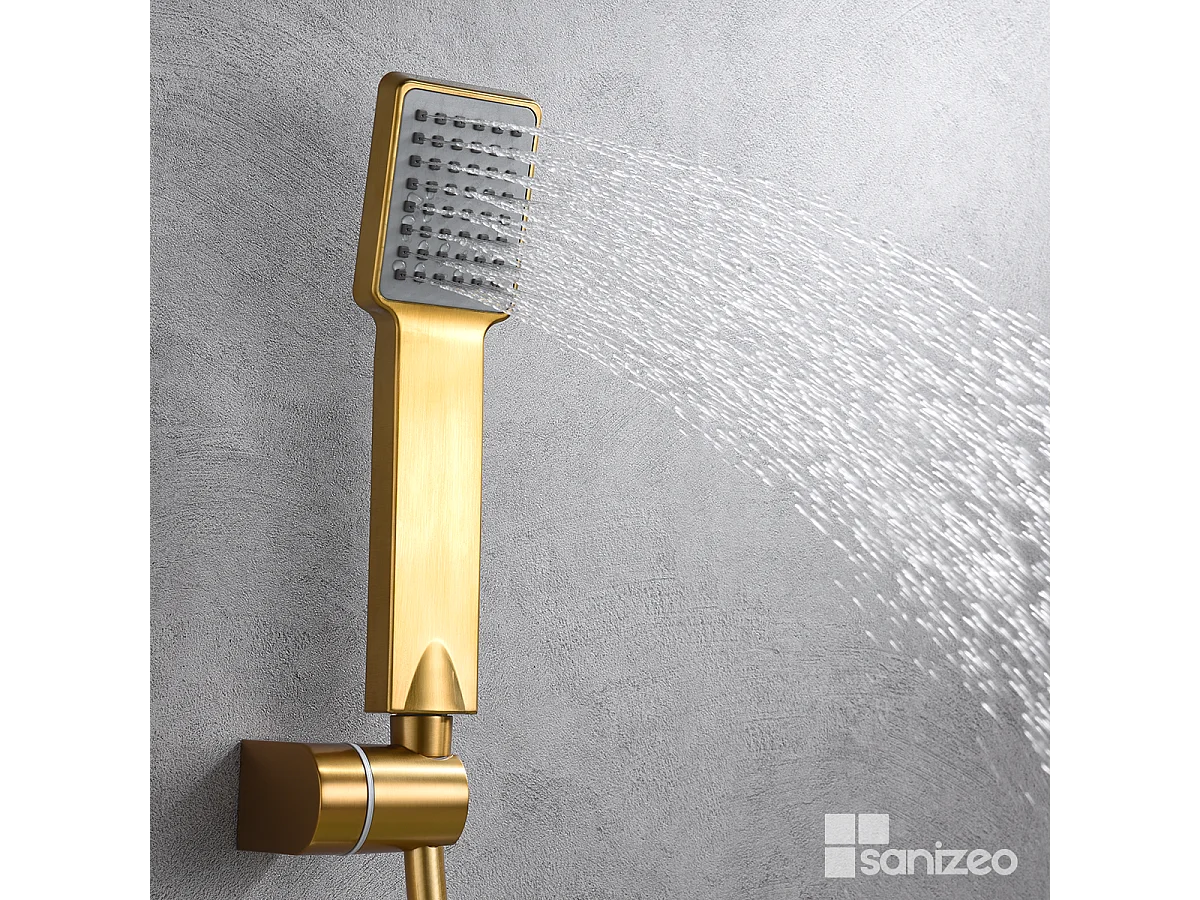 Ensemble Bain/Douche Anti-Calcaire Or Brossé ART BDAR025-4OC