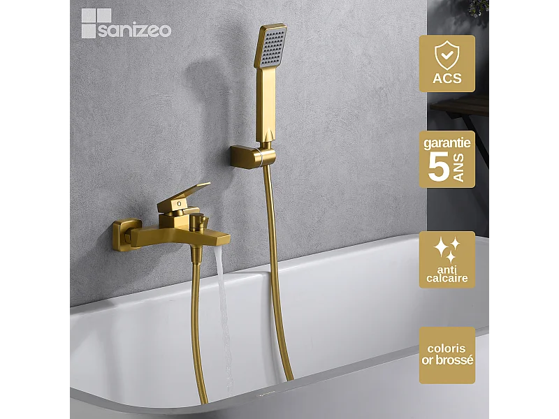 Ensemble Bain/Douche Anti-Calcaire Or Brossé ART BDAR025-4OC