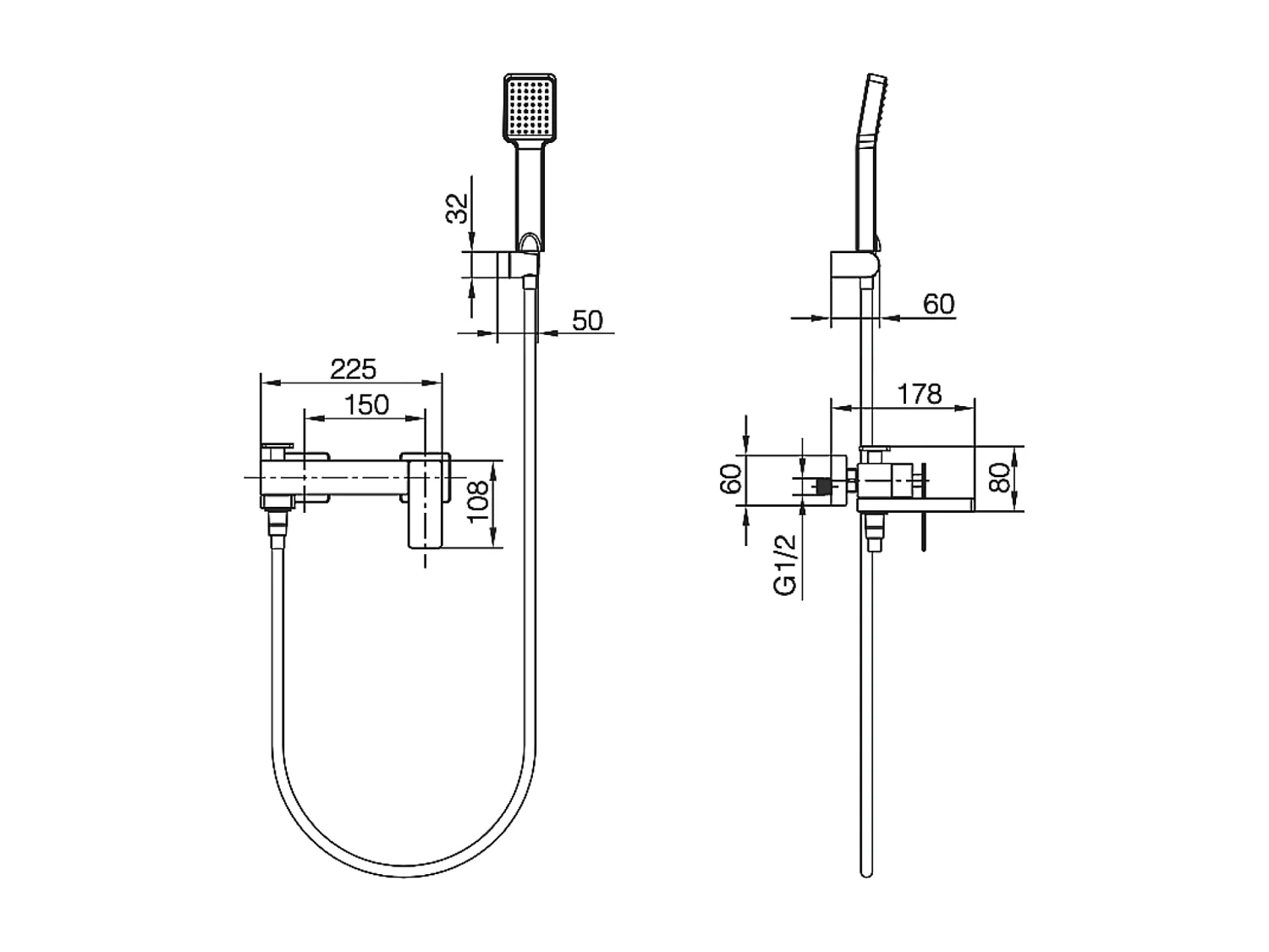 Ensemble Bain/Douche Anti-Calcaire Or Rose Cuivré PISA BDP048-4ORC