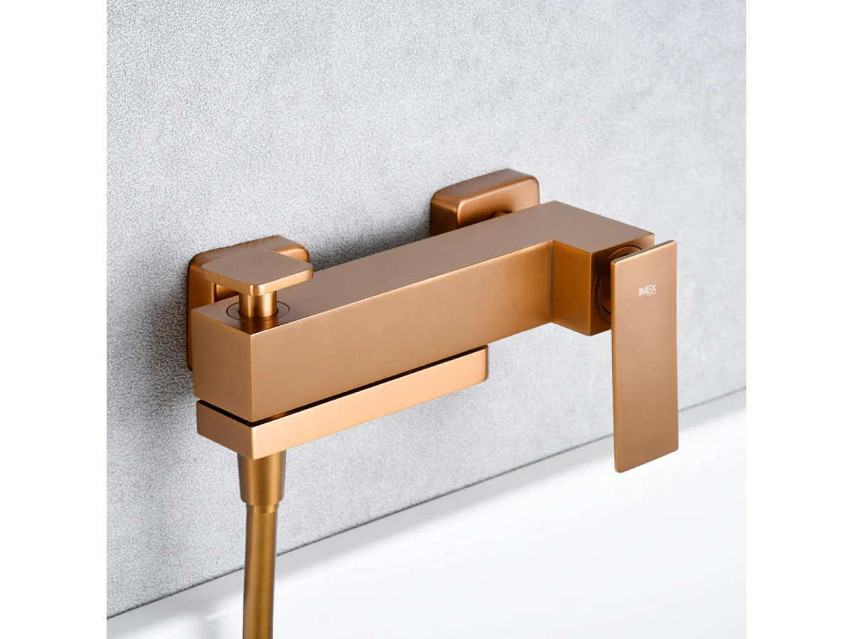 Ensemble Bain/Douche Anti-Calcaire Or Rose Cuivré PISA BDP048-4ORC