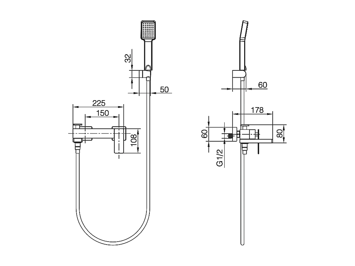 Ensemble Bain/Douche Anti-Calcaire Or Rose Cuivré PISA BDP048-4ORC