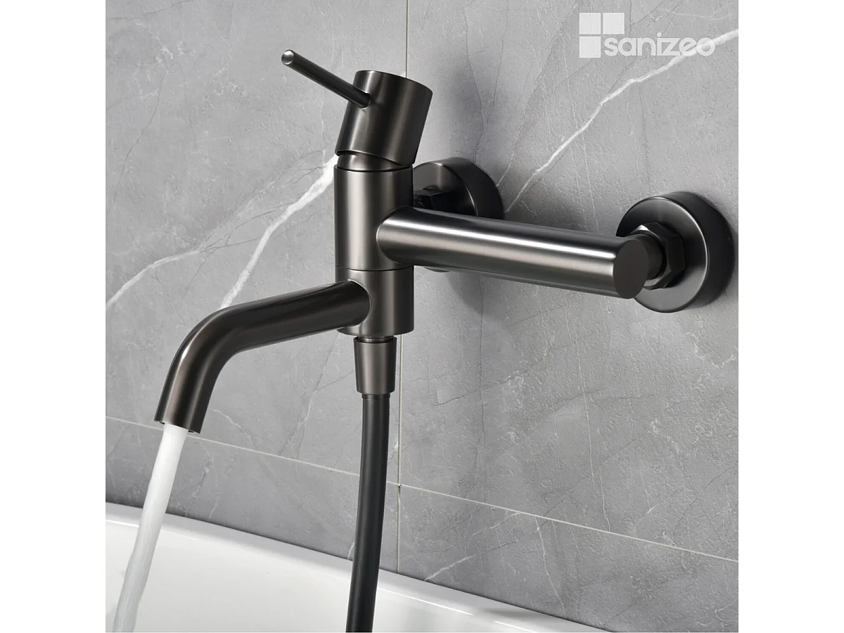 Ensemble Bain/Douche Anti-Calcaire Black Gun Métal MONZA BDM039-4BGM