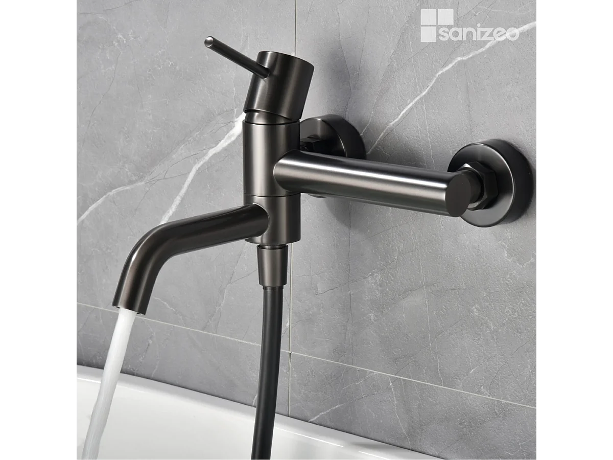 Ensemble Bain/Douche Anti-Calcaire Black Gun Métal MONZA BDM039-4BGM