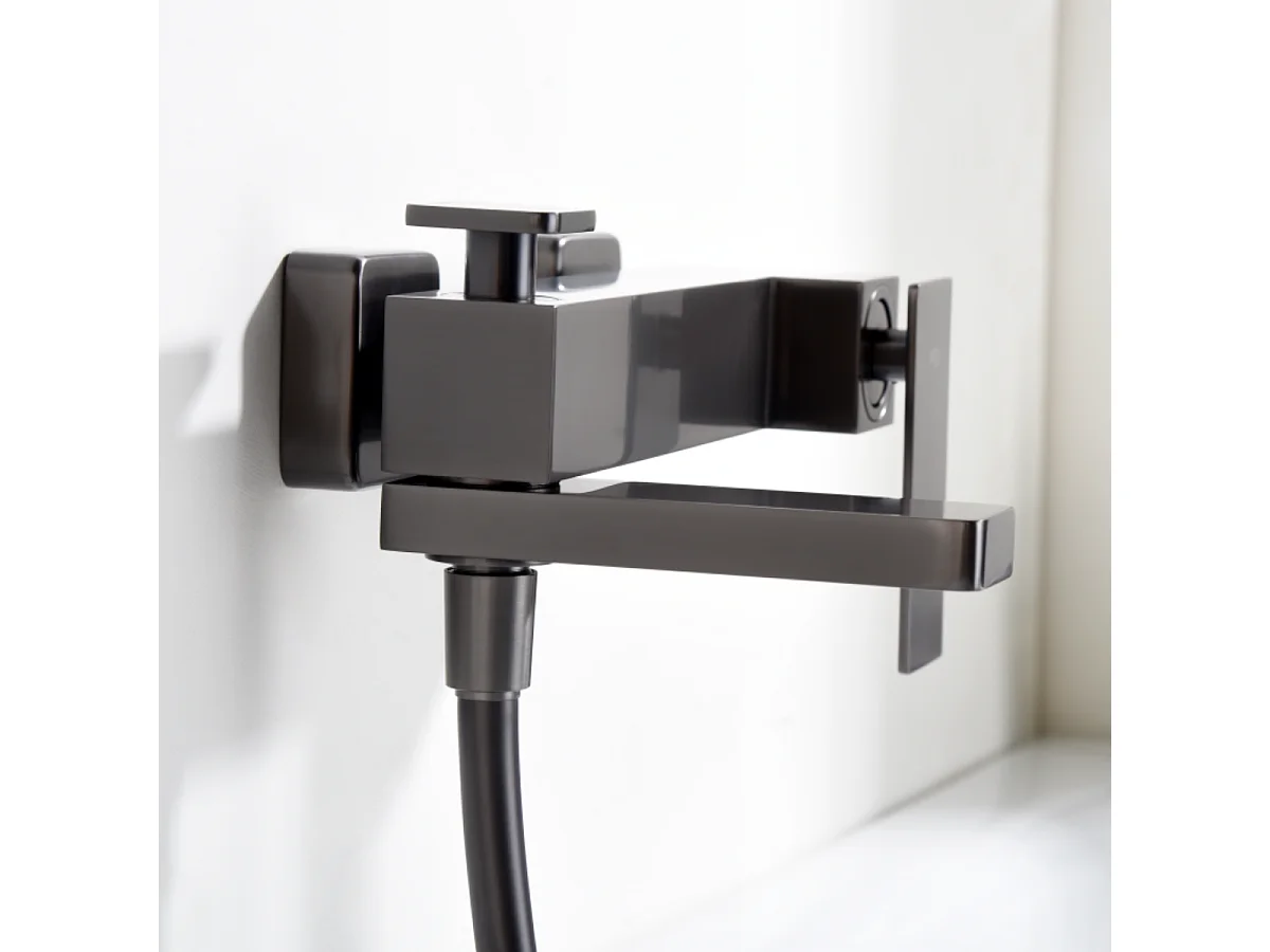 Ensemble Bain/Douche Anti-Calcaire Black Gun Métal PISA BDP048-4BGM