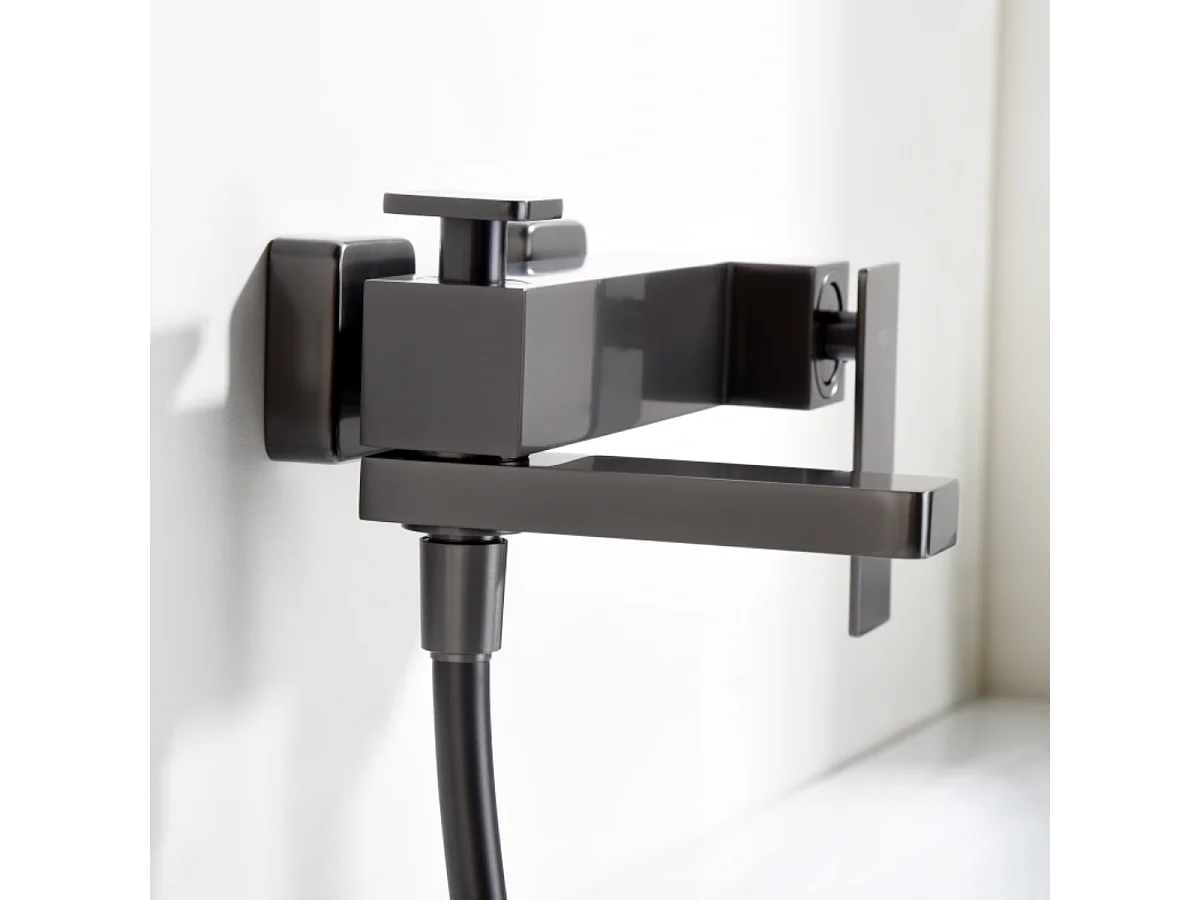 Ensemble Bain/Douche Anti-Calcaire Black Gun Métal PISA BDP048-4BGM