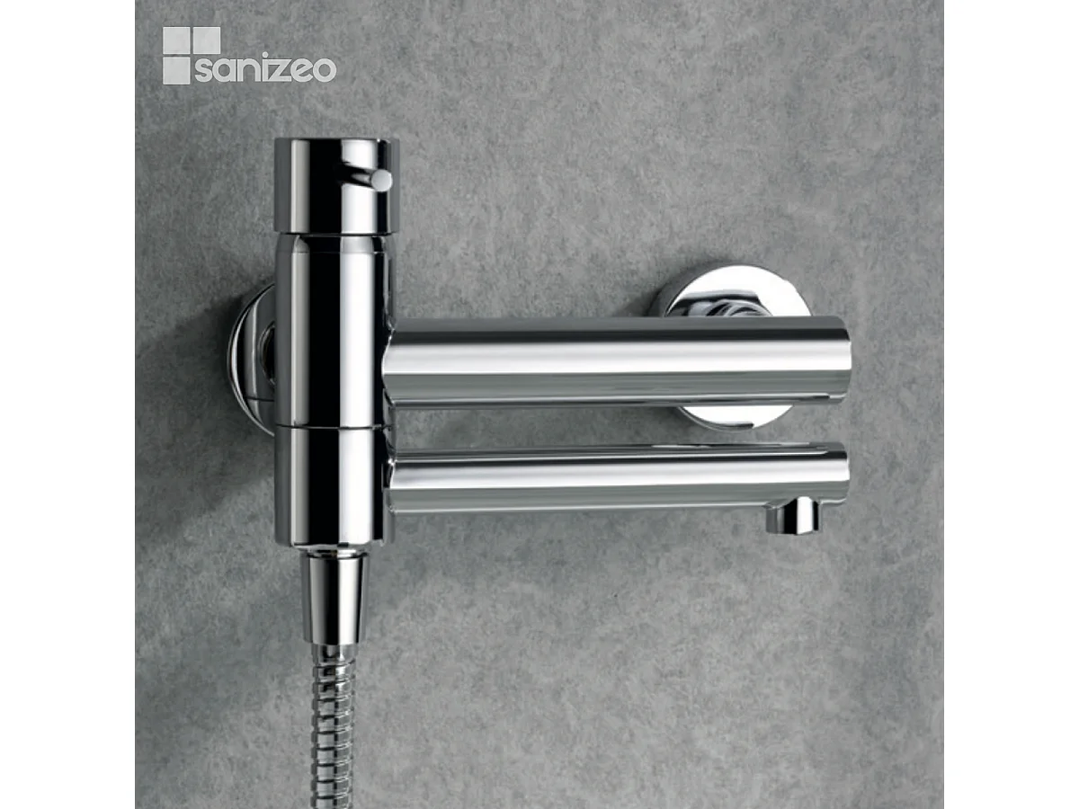 Ensemble Bain/Douche Anti-Calcaire Chrome MILOS STICK BDYS045-4