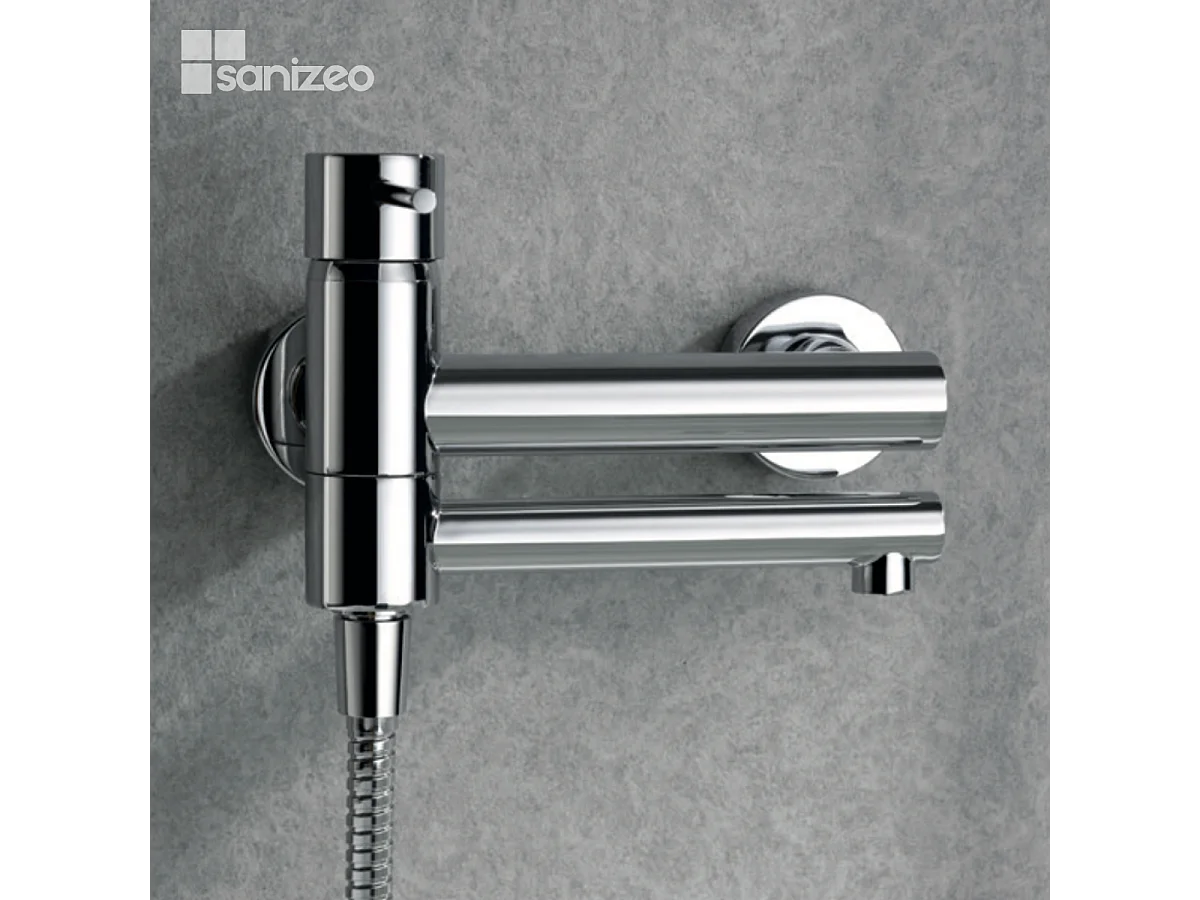 Ensemble Bain/Douche Anti-Calcaire Chrome MILOS STICK BDYS045-4