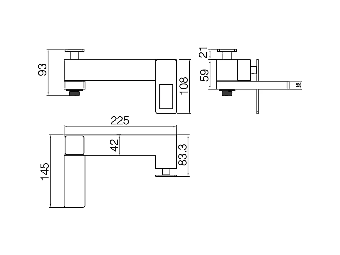 Ensemble Bain/Douche Noir Mat et Or Brillant SUECIA BDC032-7NGOLD