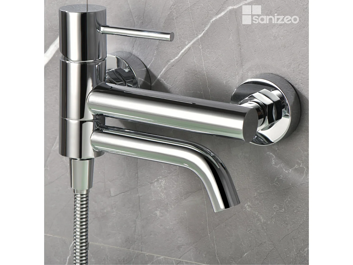 Ensemble Bain/Douche Anti-Calcaire Chrome MONZA BDM039-4