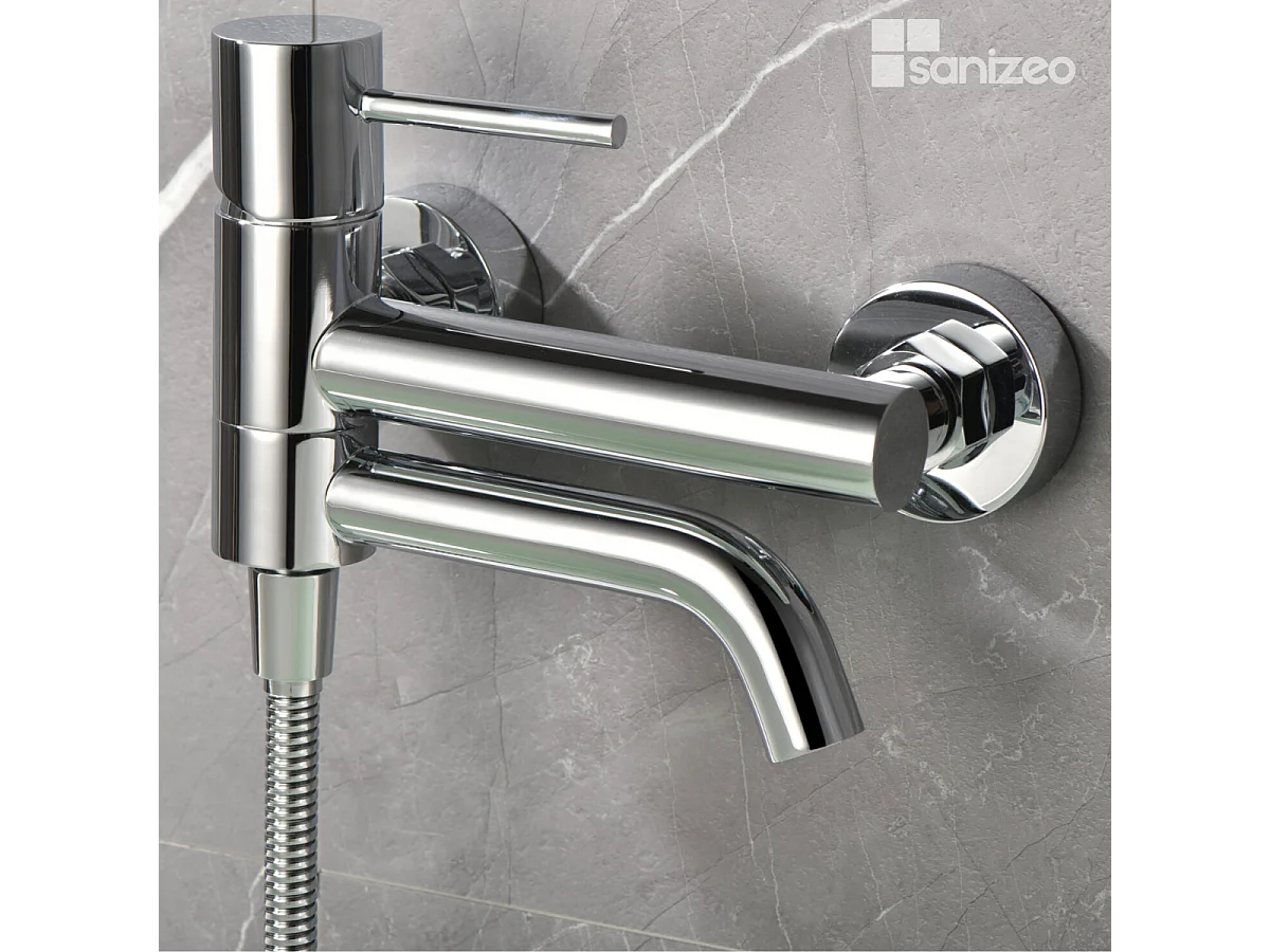 Ensemble Bain/Douche Anti-Calcaire Chrome MONZA BDM039-4