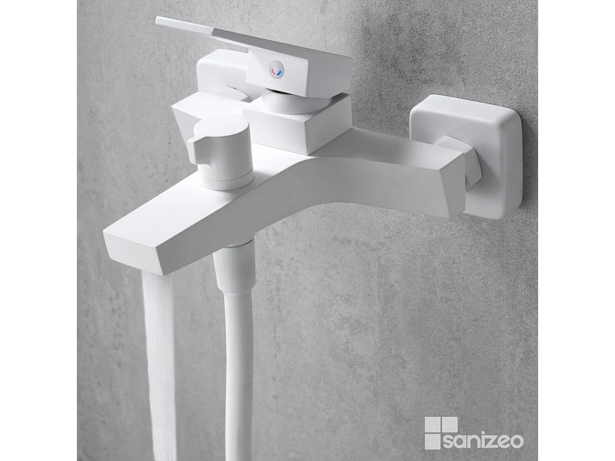 Ensemble Bain/Douche Anti-Calcaire Blanc Mat ART BDAR025-4BL