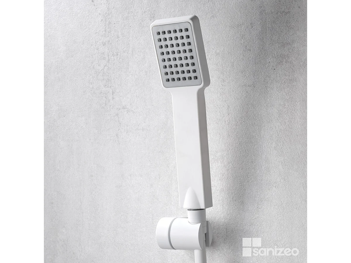 Ensemble Bain/Douche Anti-Calcaire Blanc Mat ART BDAR025-4BL