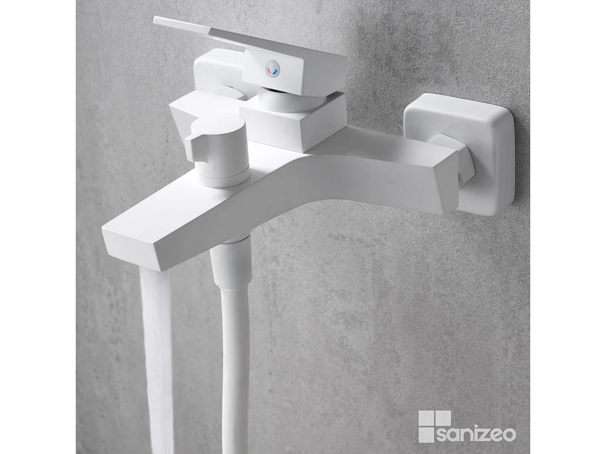 Ensemble Bain/Douche Anti-Calcaire Blanc Mat ART BDAR025-4BL