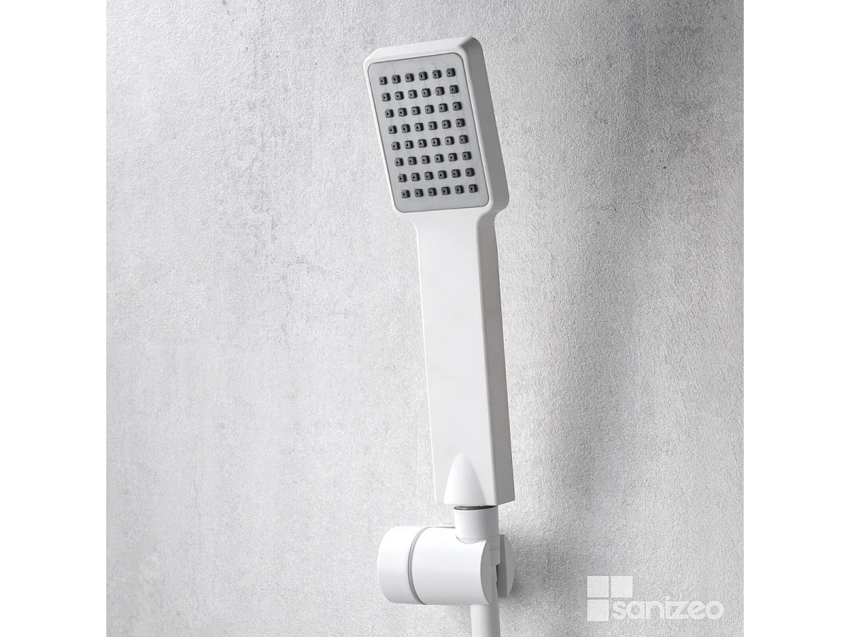 Ensemble Bain/Douche Anti-Calcaire Blanc Mat ART BDAR025-4BL