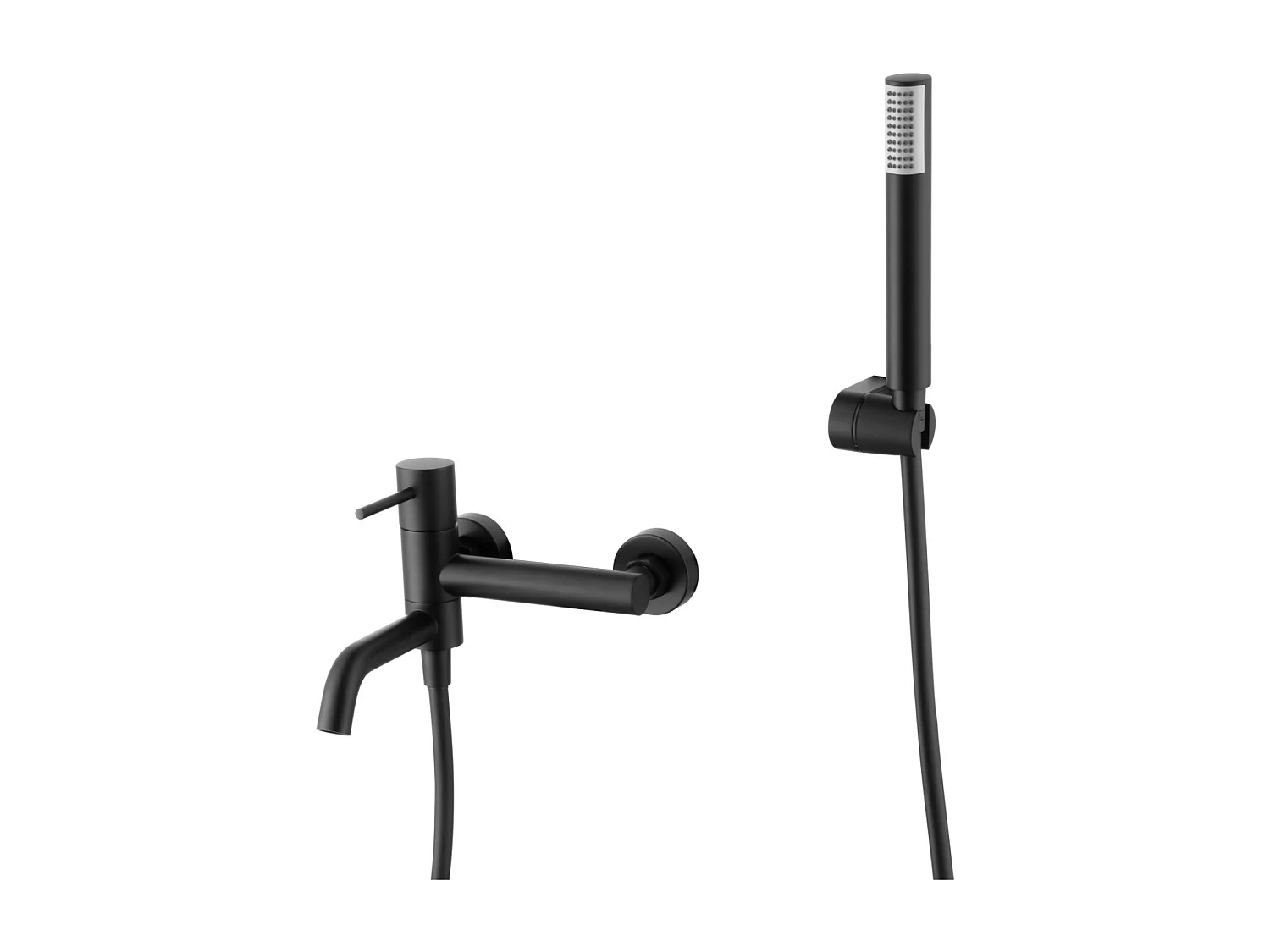 Ensemble Bain/Douche Anti-Calcaire Noir Mat MONZA BDM039-4NG