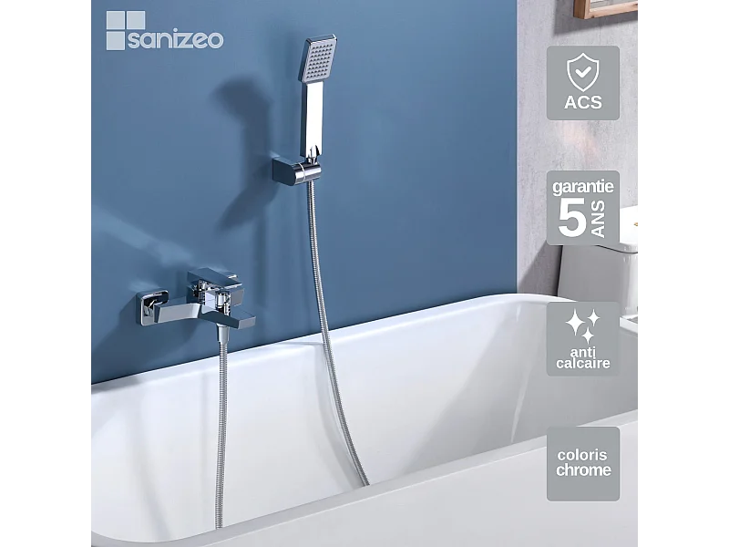 Ensemble Bain/Douche Anti-Calcaire Chrome ART BDAR025-4