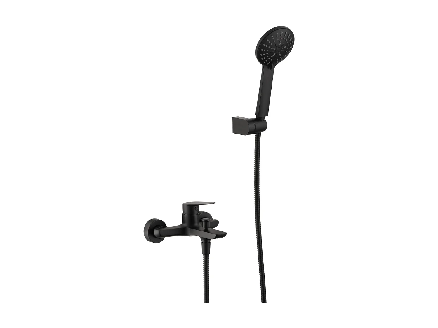 Ensemble Bain/Douche Anti-Calcaire Noir Mat BELGICA BDZ044-4NG