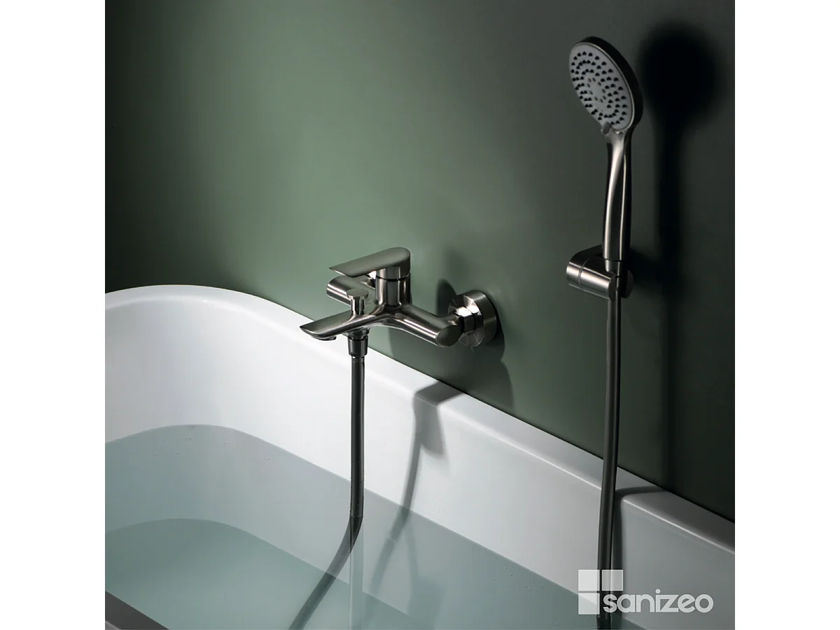 Ensemble Bain/Douche Anti-Calcaire Nickel Brossé URAL BDG040-4NQ