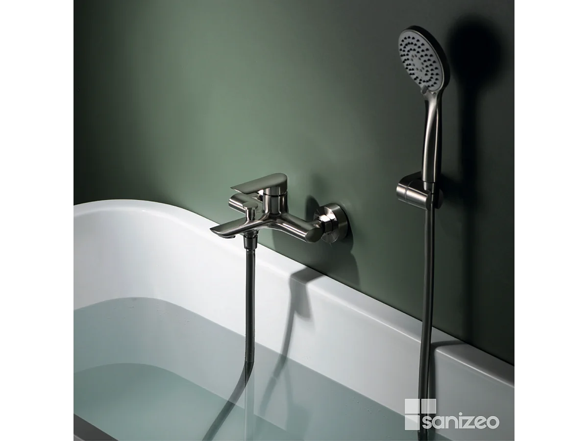 Ensemble Bain/Douche Anti-Calcaire Nickel Brossé URAL BDG040-4NQ