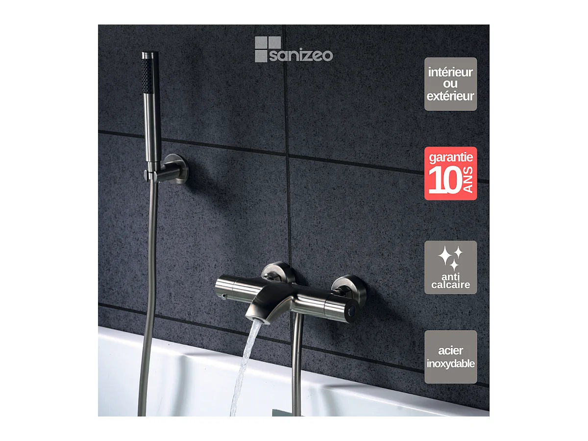 Robinet Mitigeur de Baignoire en Acier Inoxydable Intérieur / Extérieur IMEX MOSCU BDK034-4