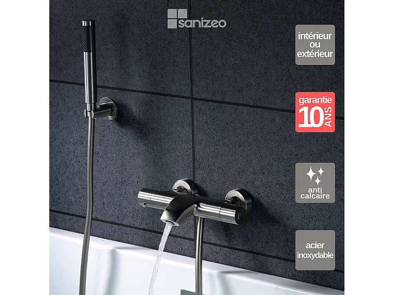 Robinet Mitigeur de Baignoire en Acier Inoxydable Intérieur / Extérieur IMEX MOSCU BDK034-4