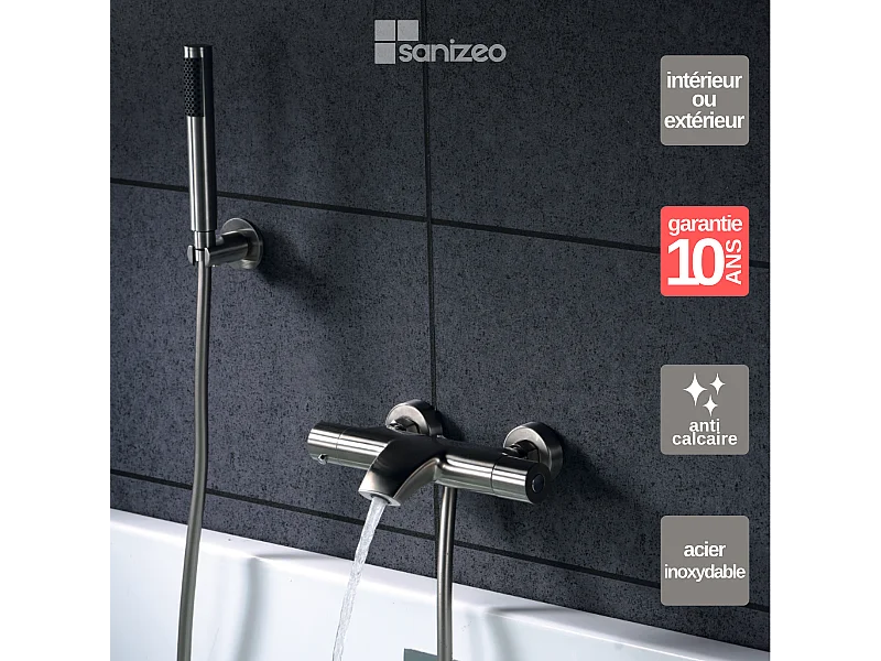 Robinet Mitigeur de Baignoire en Acier Inoxydable Intérieur / Extérieur IMEX MOSCU BDK034-4