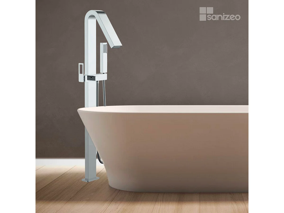 Robinet Mitigeur de Baignoire sur pied avec Douchette Chrome SUECIA BBEC32