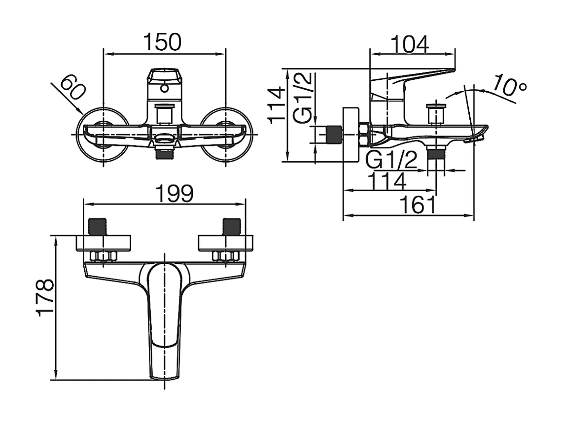 Ensemble de Douche Thermostatique Anti-Calcaire Or Rose Cuivré MONZA BTM039-5ORC