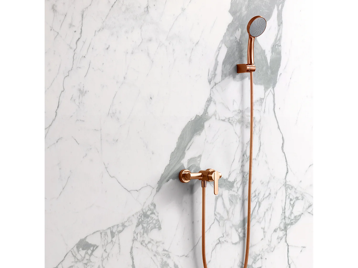 Ensemble de Douche Anti-Calcaire Or Rose Cuivré ROMA BDR001-5ORC