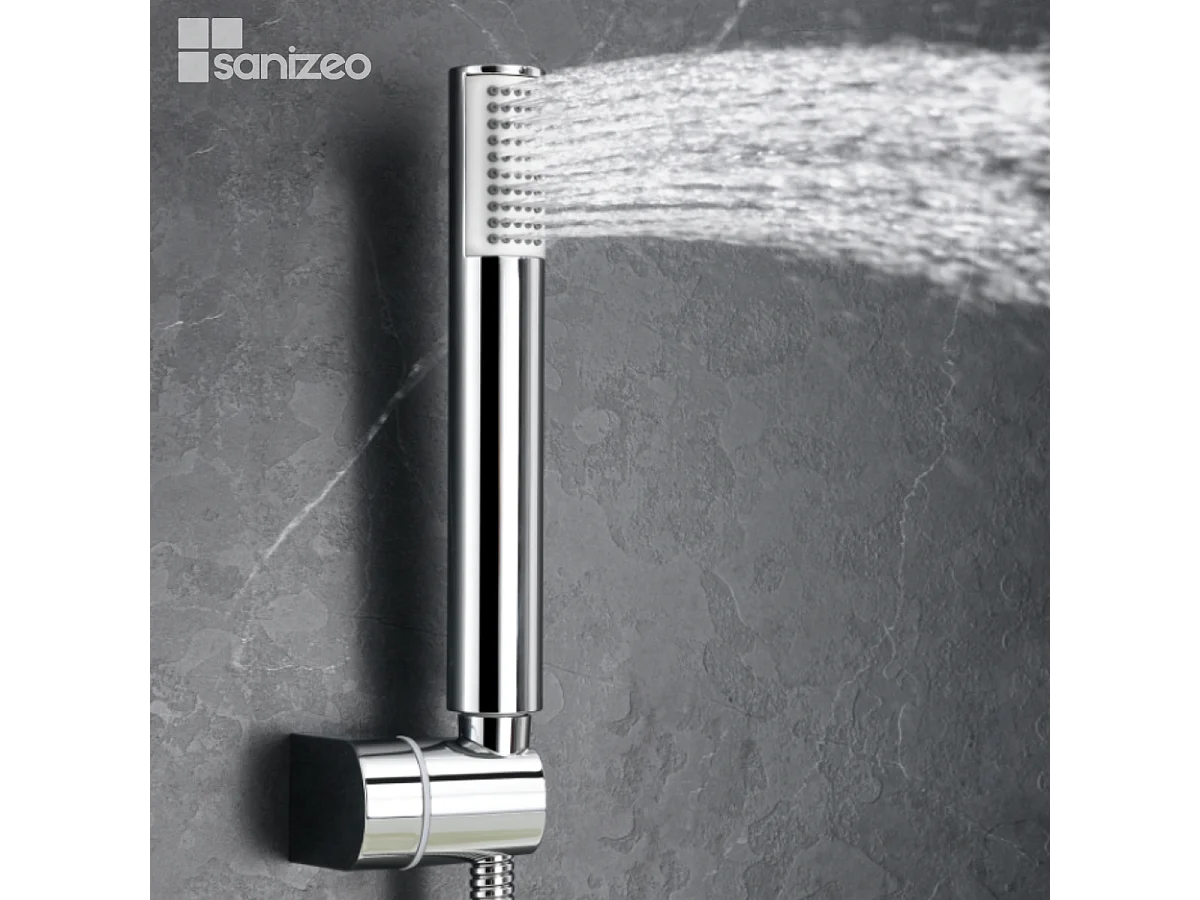 Ensemble de Douche Anti-Calcaire Thermostatique Black Gun Métal LINE BTD038-5BGM