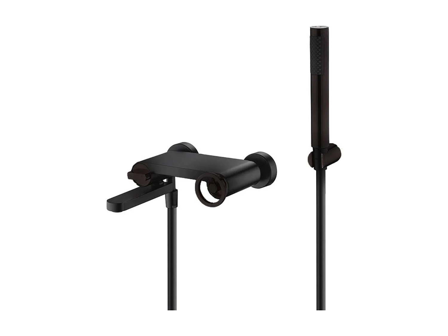 Ensemble de  Douche Thermostatique Économie d'Eau Noir Mat ECO-KENT BTK017-5ECO/NG