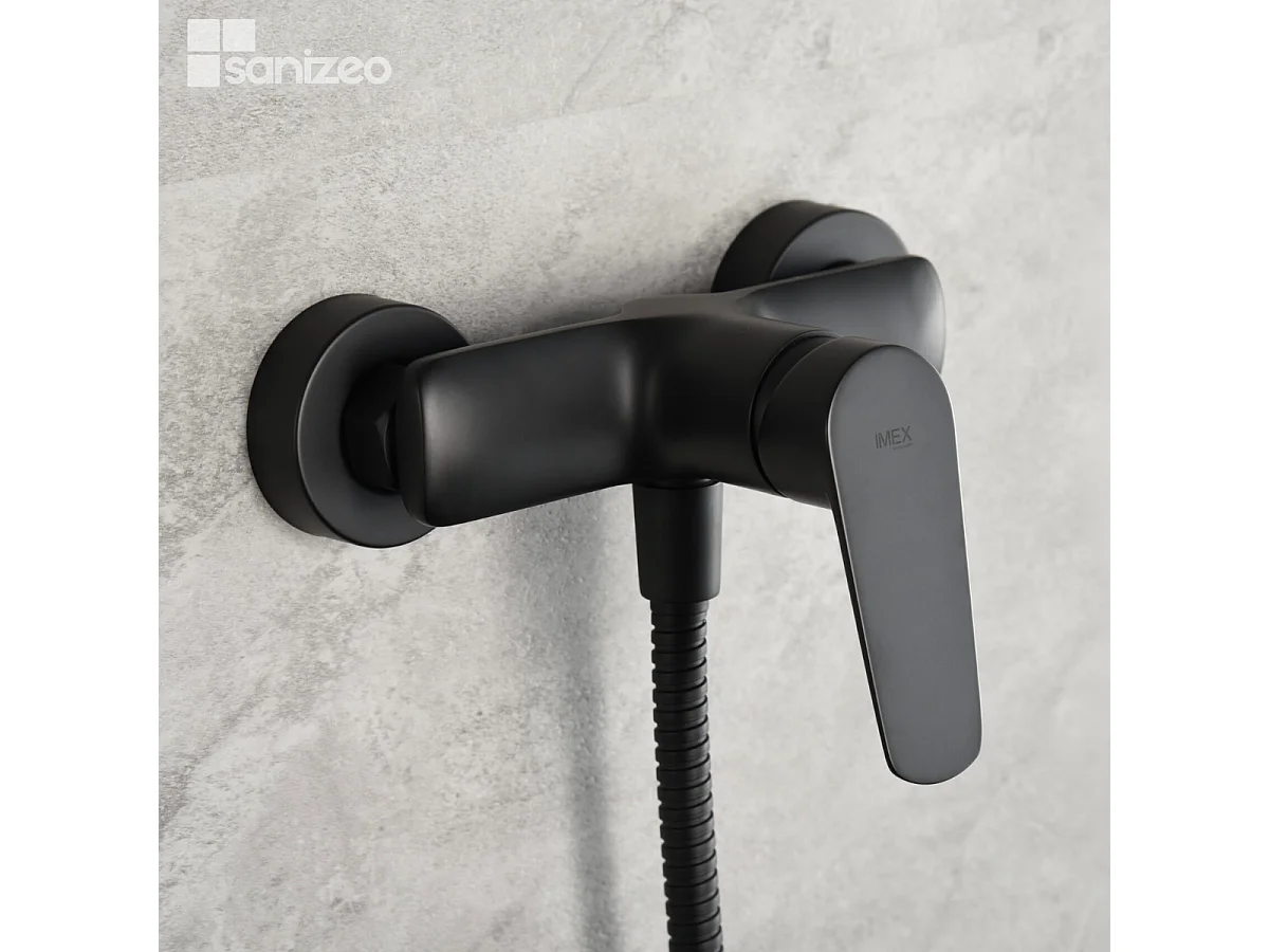 Ensemble de Douche Anti-Calcaire Noir Mat BELGICA BDZ044-5NG